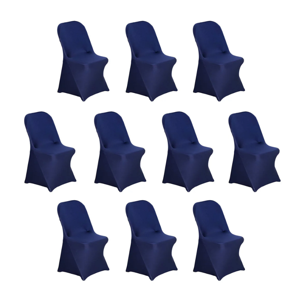 Spandex Folding Chair Cover Navy Blue