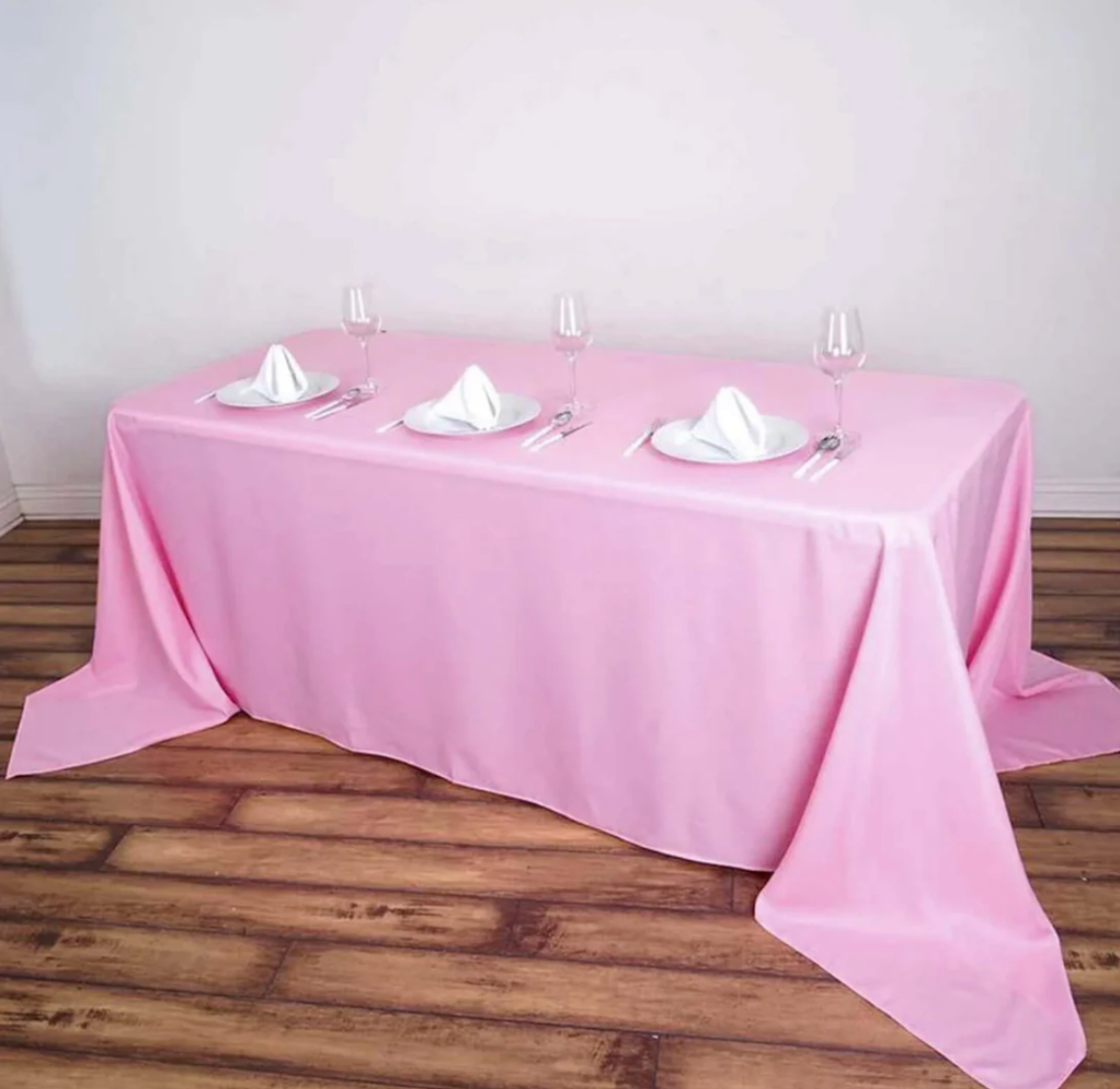 Polyester Tablecloth 90x156 Pink