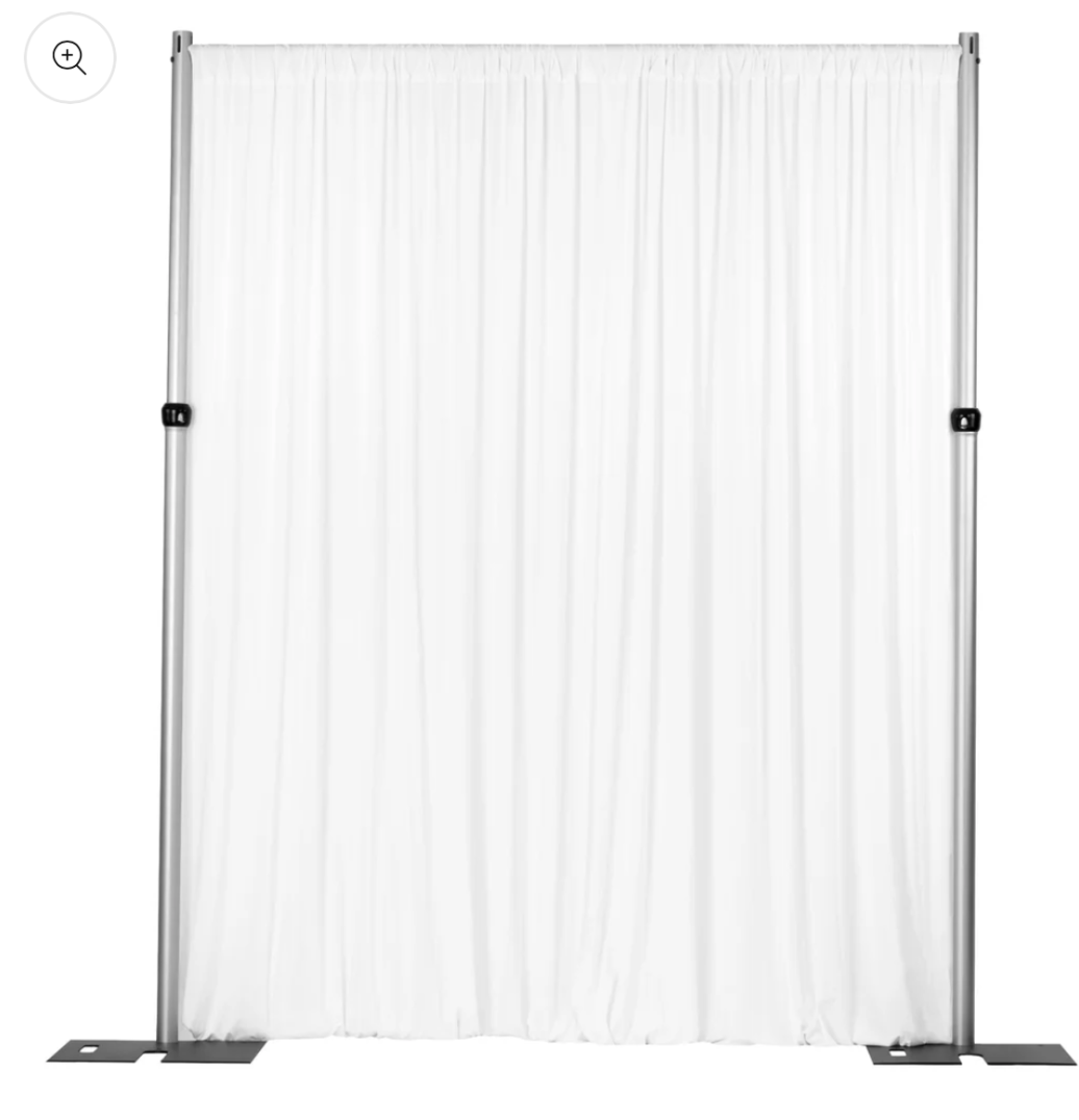 Spandex 4-way Stretch Drape Curtain 14ft H x 60 W White