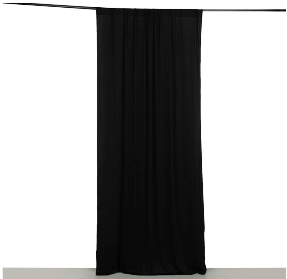 Black 4-Way Spandex Divider Backdrop Drape Curtain