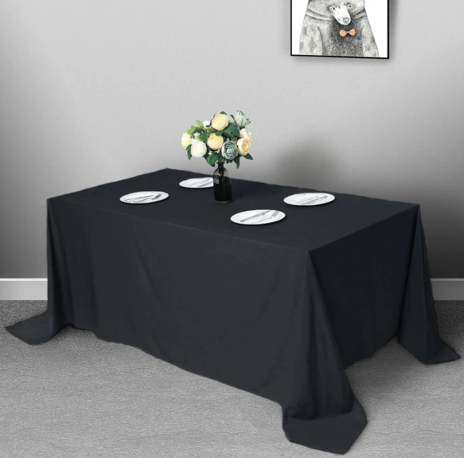 Polyester Tablecloth 90x132 Black